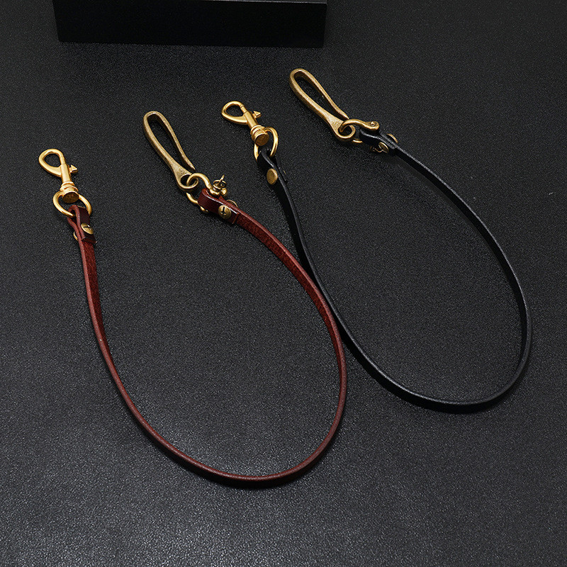 Body Jewelry For You - Handmade Long Biker Motorcycle Trucker Brown