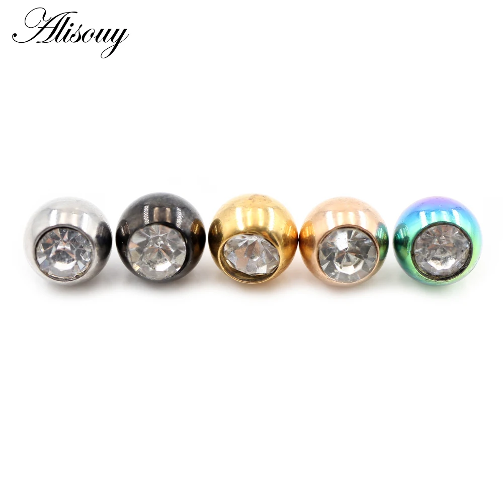 2 Pieces 14G/16G Zircon Stainl - Body Jewelry Replacement Ball review and price