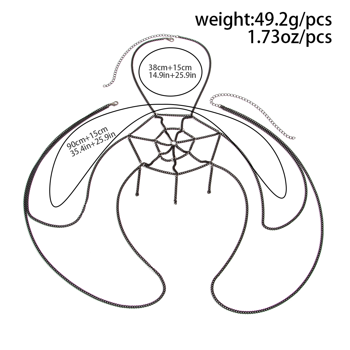 KunJoe Creative Sexy Spider We - Body Jewelry Necklace review and price