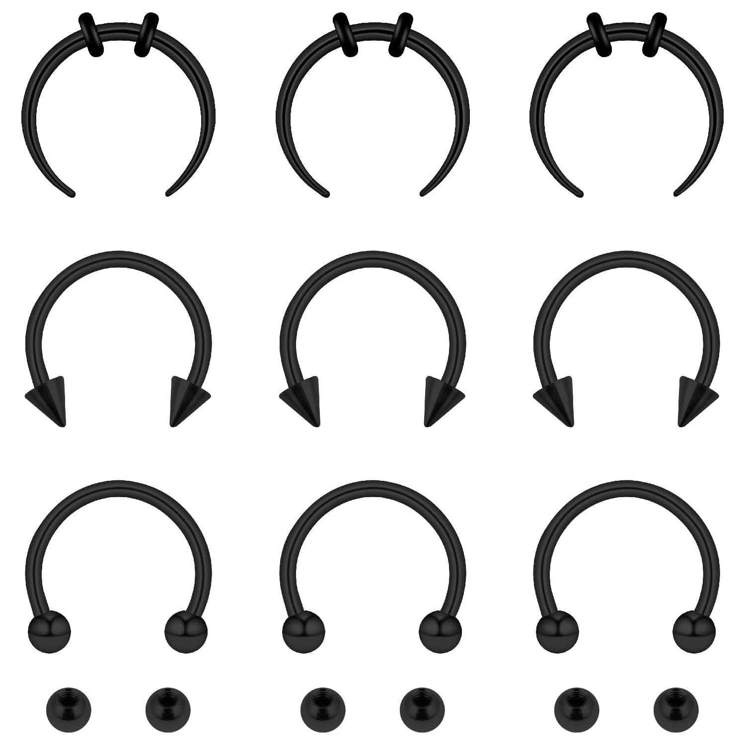 15Pcs Set Septum Nose Rings wi - Body Jewelry Replacement Ball review and price