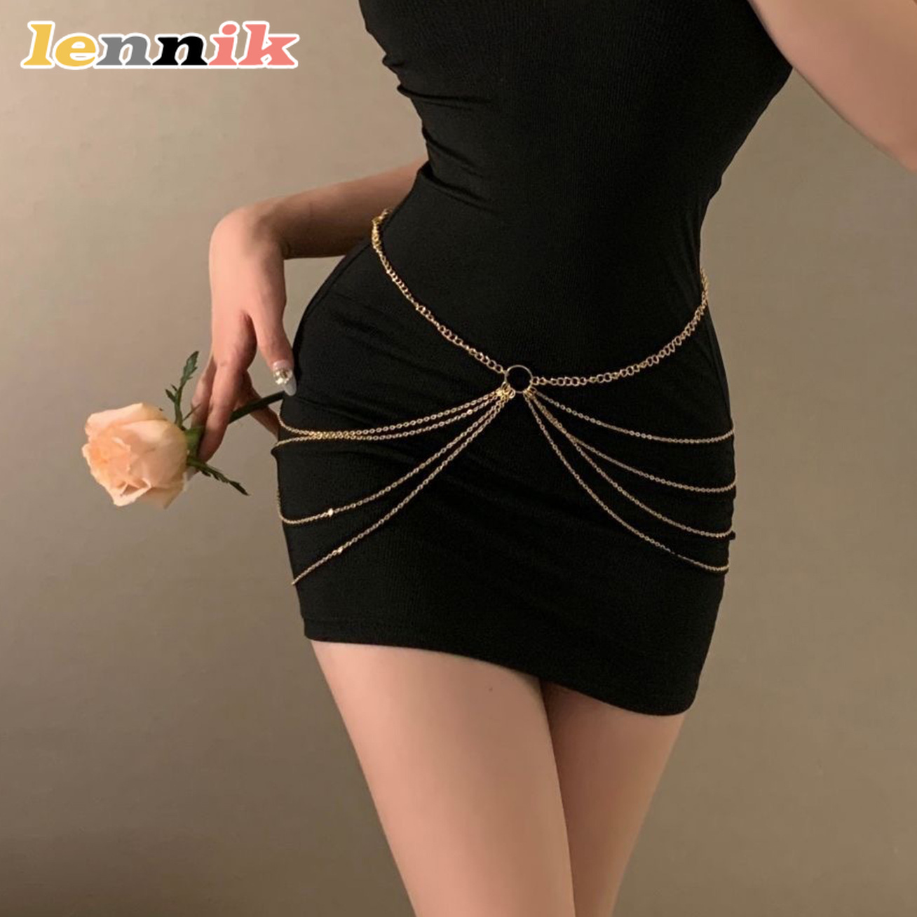 LENNIK Tassel Metal Multi-Laye - Body Jewelry For You review and price