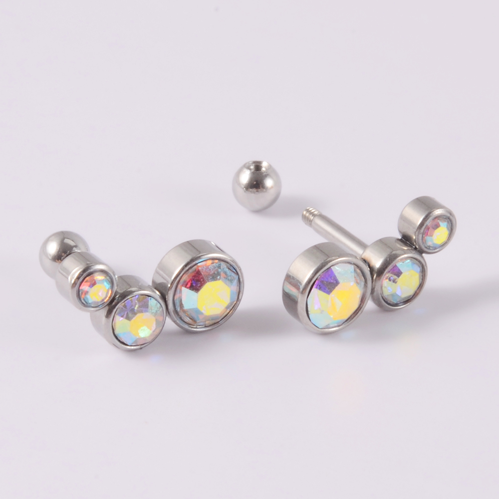2PCS 361 Surgical Steel Crysta - Body Jewelry Surgical Steel review and price