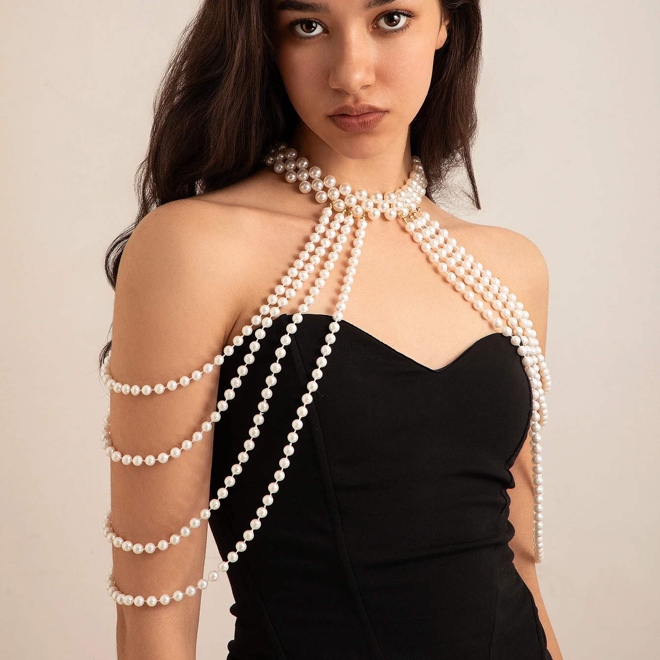 Bridal Tassel Imitation Pearl  - Body Jewelry Necklace review and price