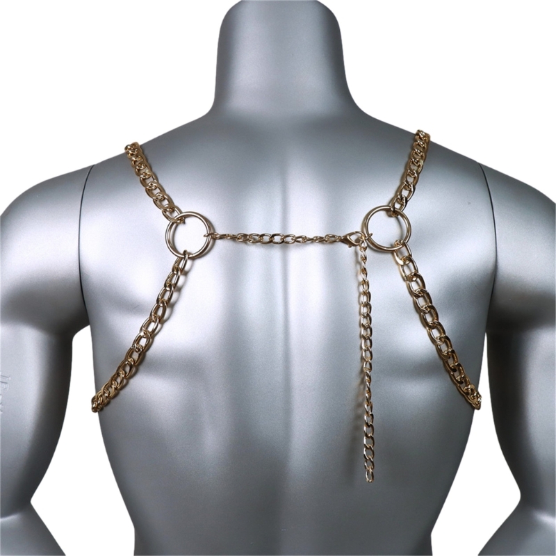 Men's Sexy Metal Body Chest Ch - Body Jewelry Necklace review and price
