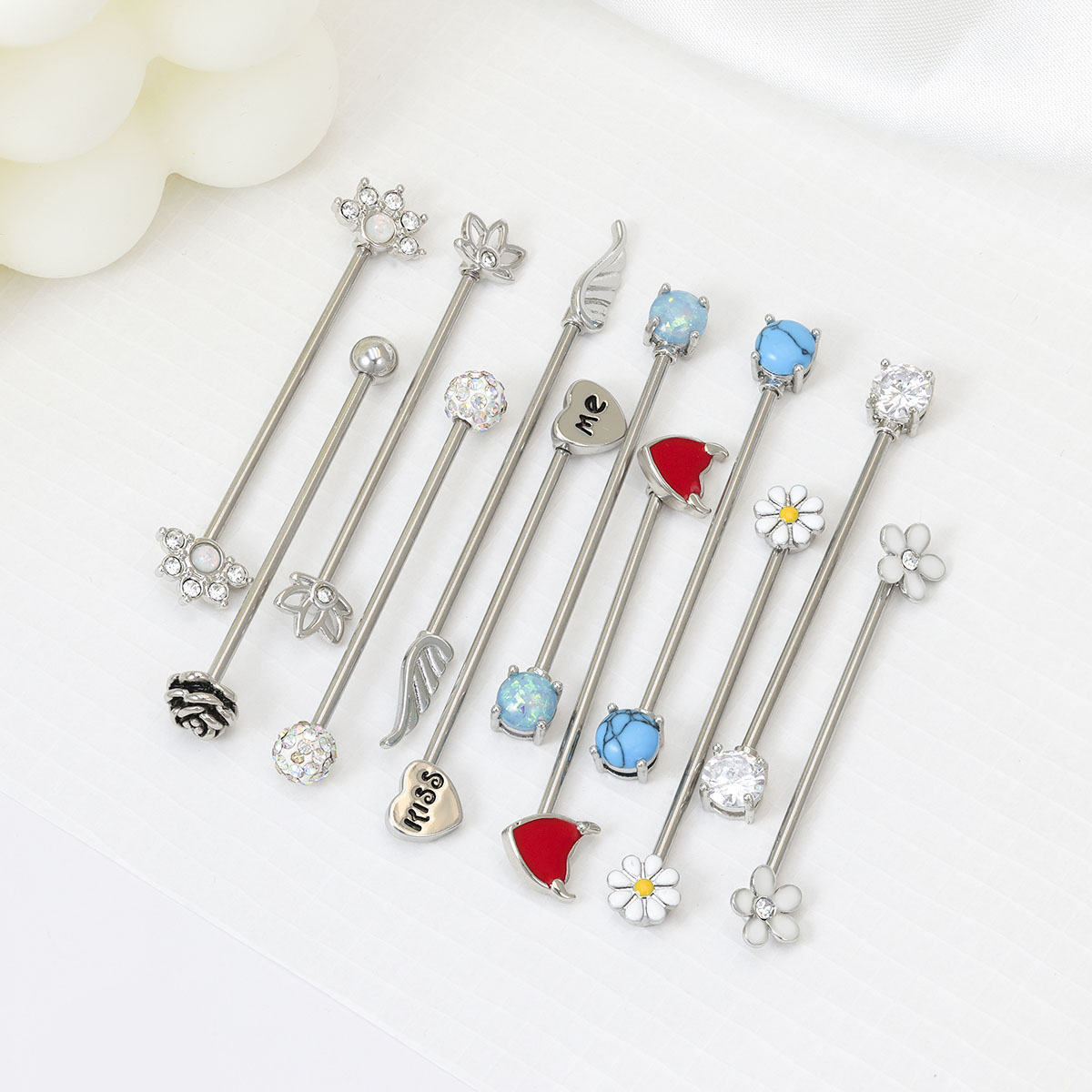 16G Arrows Hearts Industrial B - Body Jewelry Surgical Steel review and price