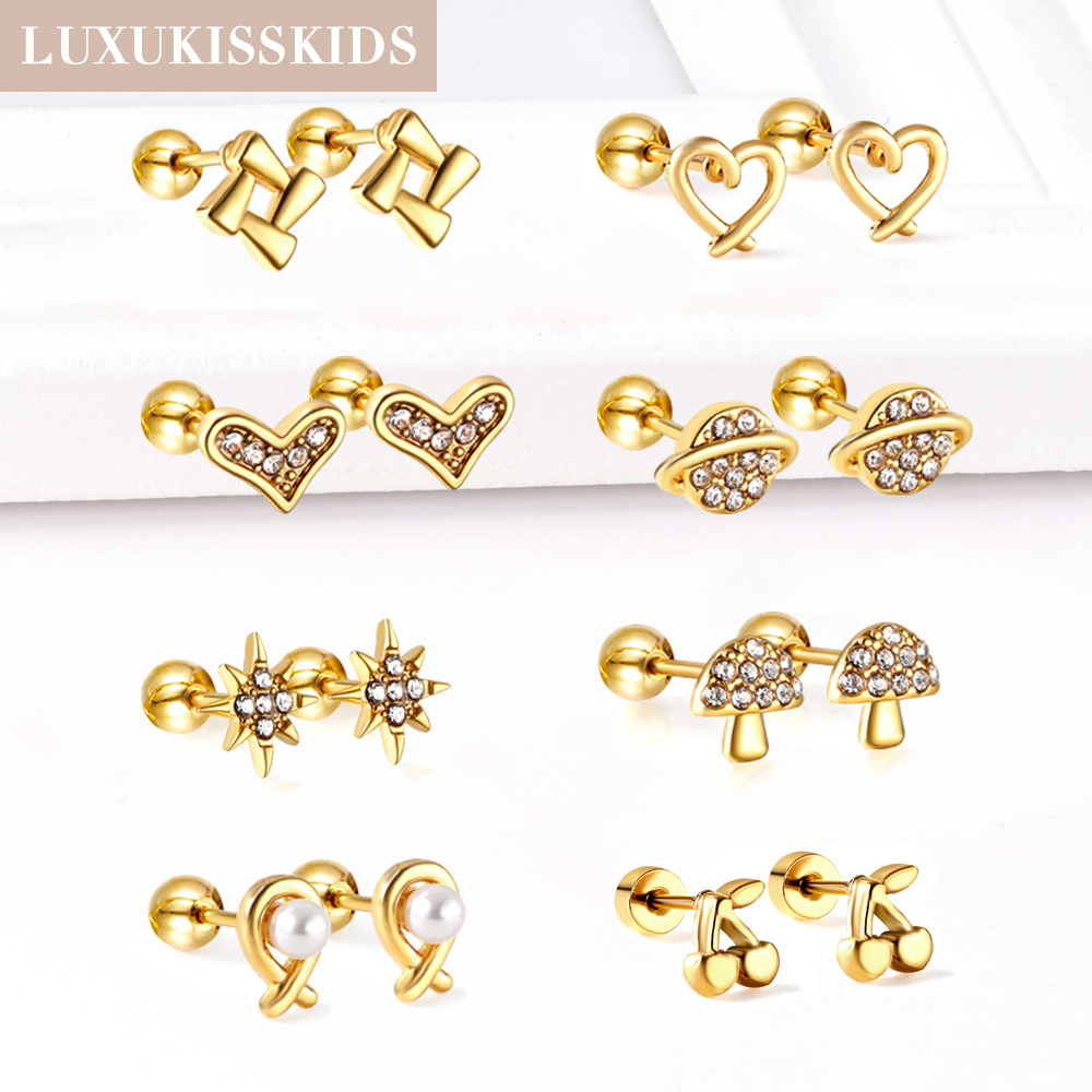 LUXUKISSKIDS 1pairs Small Ear  - Body Jewelry Surgical Steel review and price